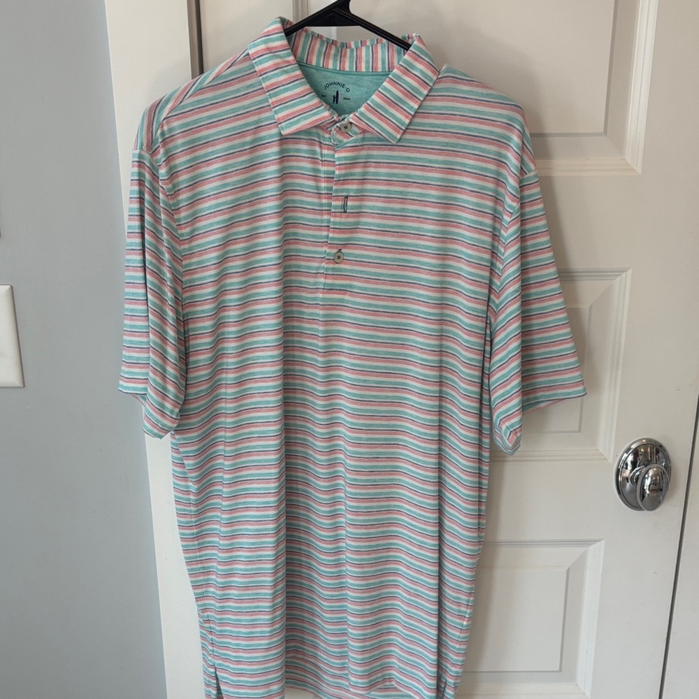 johnnie-O Multicolor Striped Polo Shirt